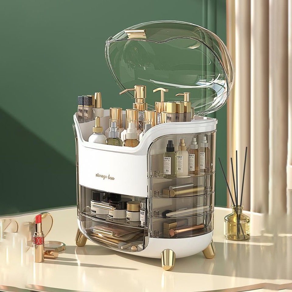 Dust & Water-Proof Large Capacity Cosmetics Storage Box