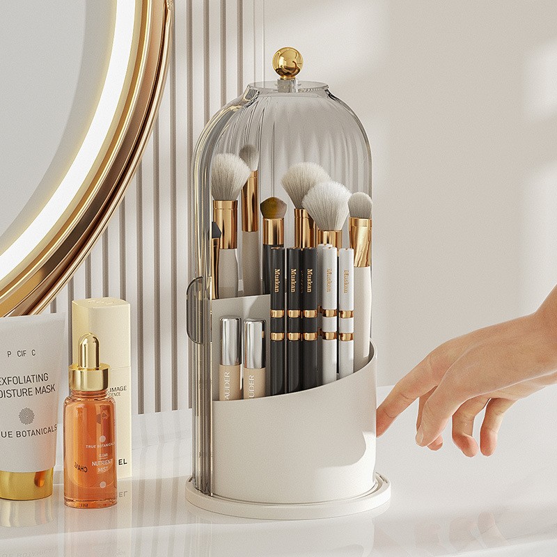 360° Rotating Luxury Makeup Brushes Holder