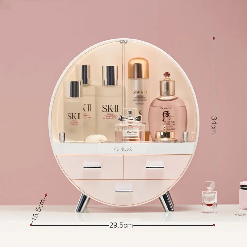 Dust Free Cover Waterproof Makeup Storage Box