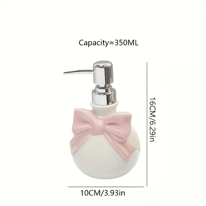 Refillable Bow Soap Dispenser Shampoo Conditioner Separate Bottles Liquid Soap Dispenser for Bathroom Hand Sink Tools