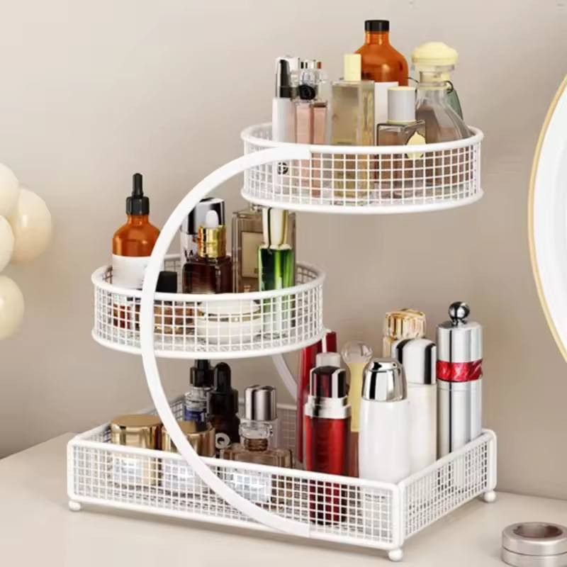 Multi Layer Shelf Cosmetics Storage Rack Desktop Organizer Kitchen Vegetable And Fruit Tool Dormitory Dress Desktop Storage Rack